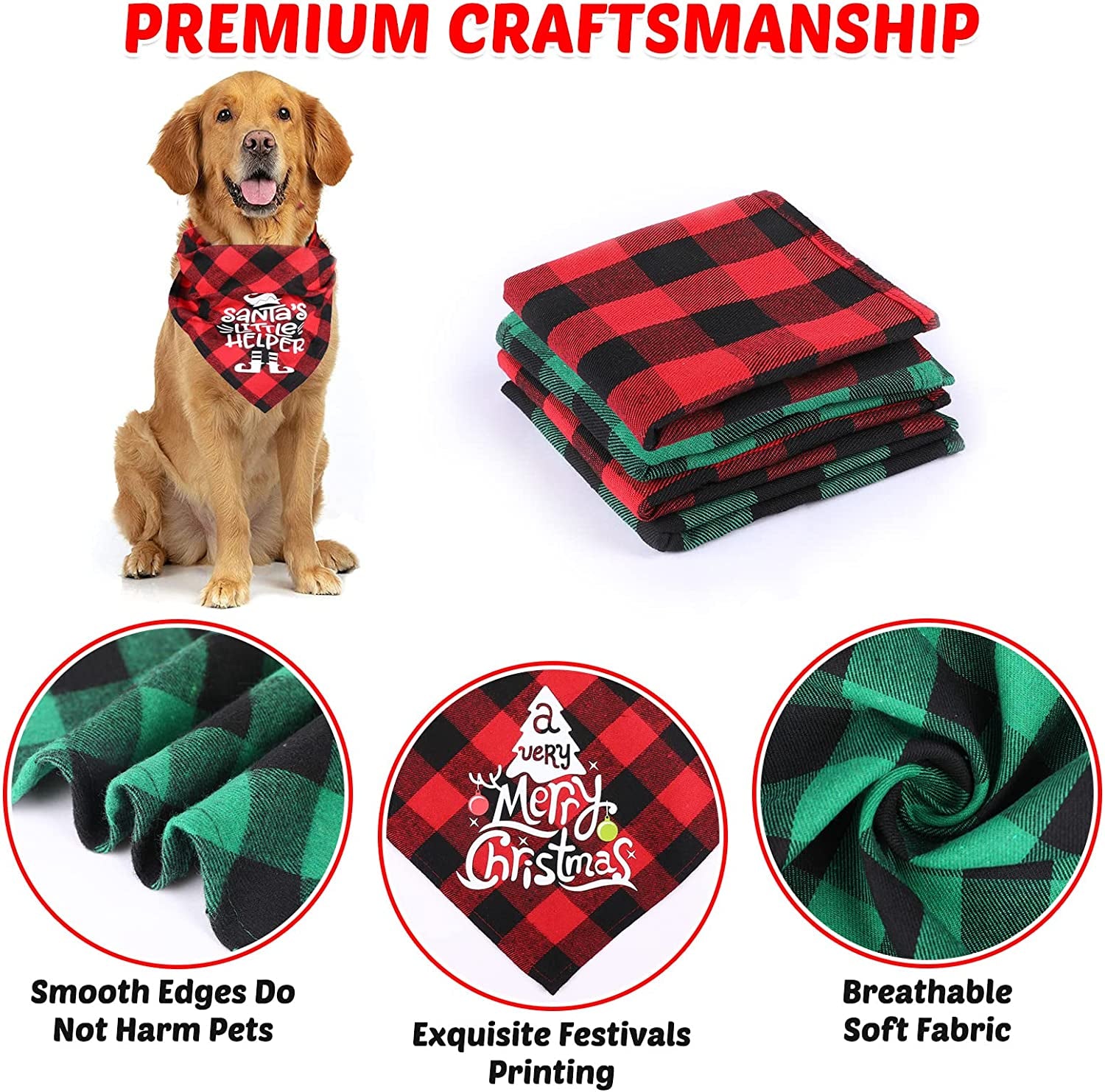 COLUANS Dog Bandanas Christmas Bandanas Dog Christmas Stocking Bandanas Classic Triangle Xmas Thanksgivng Pet Scarf Bibs Kerchief Holiday Birthday Decoration for Small to Large Puppy Dogs Cats Animals & Pet Supplies > Pet Supplies > Dog Supplies > Dog Apparel COLUANS   