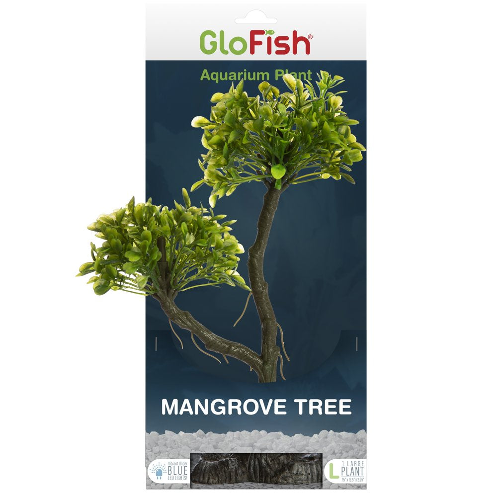 Glofish Mangrove Tree Plant Aquarium Décor, Green Large, Fluorescent under Blue LED Light Animals & Pet Supplies > Pet Supplies > Fish Supplies > Aquarium Decor Spectrum Brands, Pet, LLC Other  