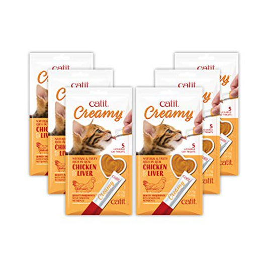 Catit&Nbsp;Creamy&Nbsp;Lickable&Nbsp;Cat Treat, Healthy Cat Treat, Chicken & Liver, 30 Pack Animals & Pet Supplies > Pet Supplies > Cat Supplies > Cat Treats Catit   