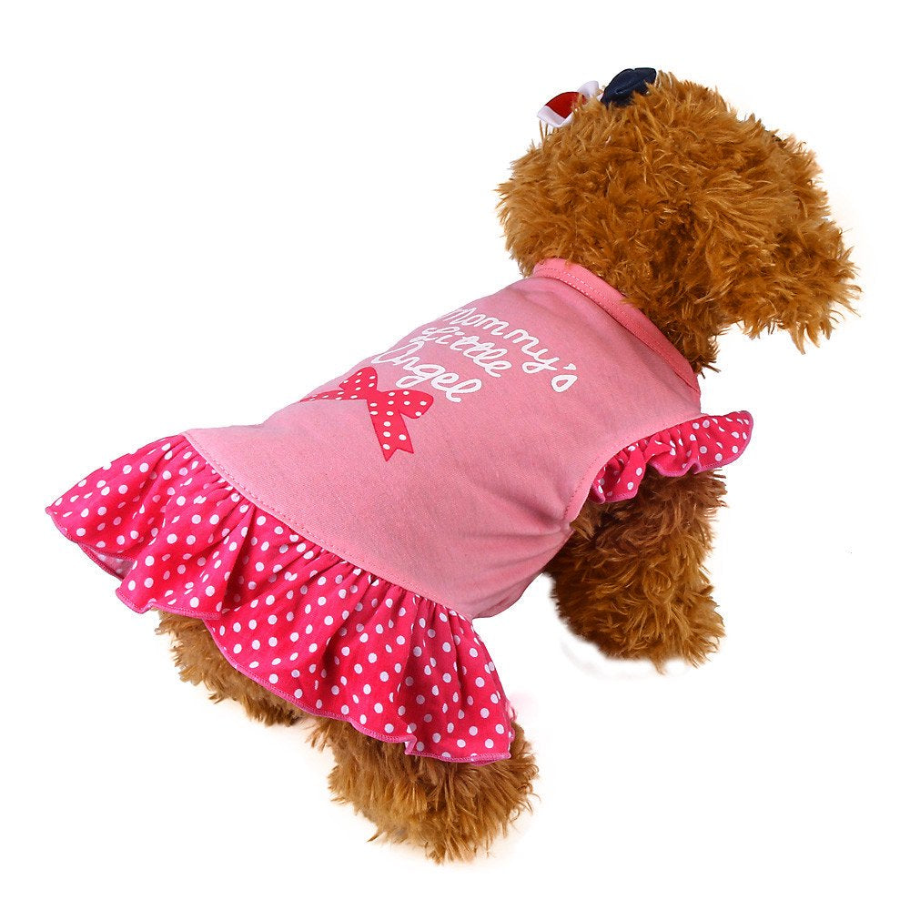 Summer Cute Pet Puppy Small Dog Cat Pet Dress Apparel Clothes Fly Sleeve Dress Animals & Pet Supplies > Pet Supplies > Cat Supplies > Cat Apparel KOL PET   