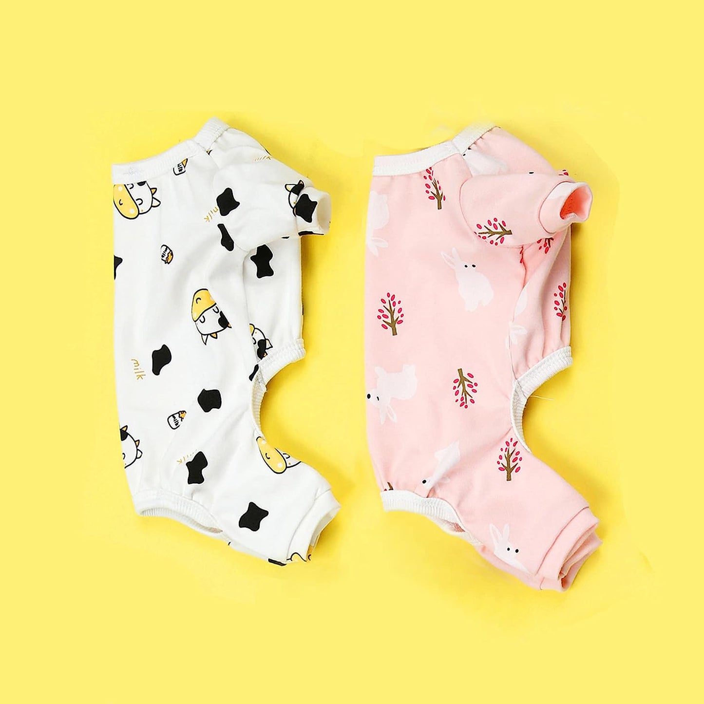 2 Pieces Dog Pajamas Cute Funny Printed for Cotton Puppy Clothes Holiday Festival Party Dogs Costumes Doggie Shirts Cat Outfits Dog Sweatshirt for Small Dogs Cats Boy Girl Clothes Animals & Pet Supplies > Pet Supplies > Dog Supplies > Dog Apparel LifeWheel   