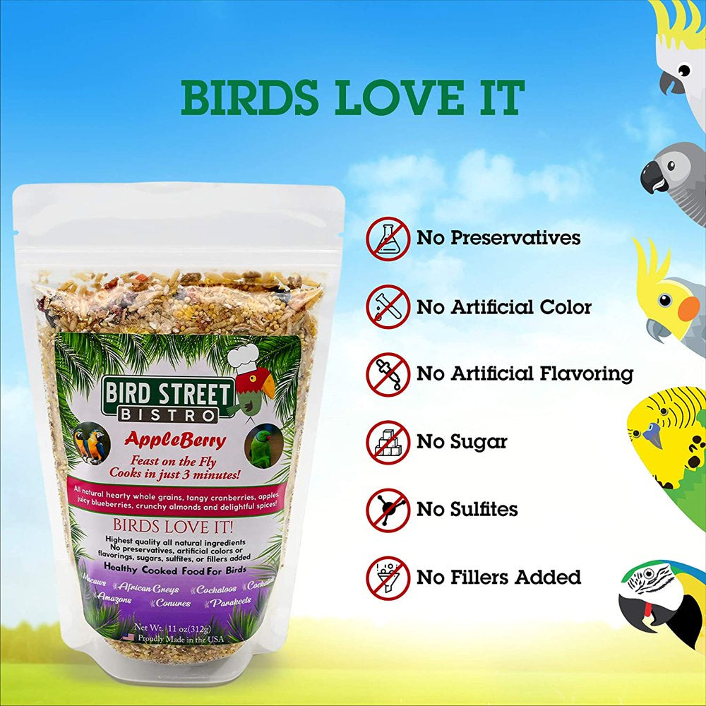 Bird Street Bistro Parrot Food All Natural Sample Pack Cooks Little 3 to 15 Min Animals & Pet Supplies > Pet Supplies > Bird Supplies > Bird Food Bird Street Bistro   