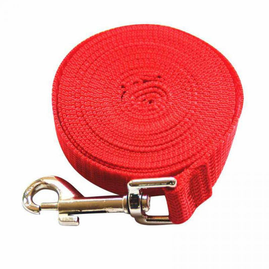 Clearance! Training Dog Leash Obedience Recall Training Agility Padded Lead Pet Traction Rope Extra Long Line Great for Puppy Teaching Camping Backyard, Red, 4.5M/14.7Ft