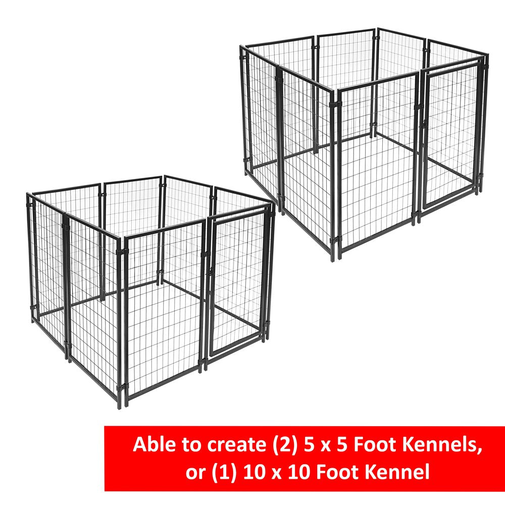 ALEKO 2DK5X5X4SQ Dog Kennel Heavy Duty Pet Playpen 10 X 10 X 4 Foot Dog Exercise Pen Cat Fence Run for Chicken Coop Hens House Animals & Pet Supplies > Pet Supplies > Dog Supplies > Dog Kennels & Runs ALEKO   