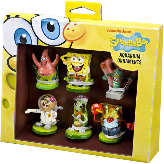 Penn-Plax Officially Licensed Spongebob 6 Piece Mini Aquarium Ornament