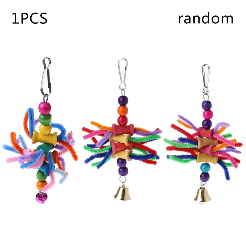 HLGDYJ Parrot Chew Toys Multicolor Bird Parrot Bite String Toys Swing Cage Accessories Animals & Pet Supplies > Pet Supplies > Bird Supplies > Bird Cage Accessories HLGDYJ   