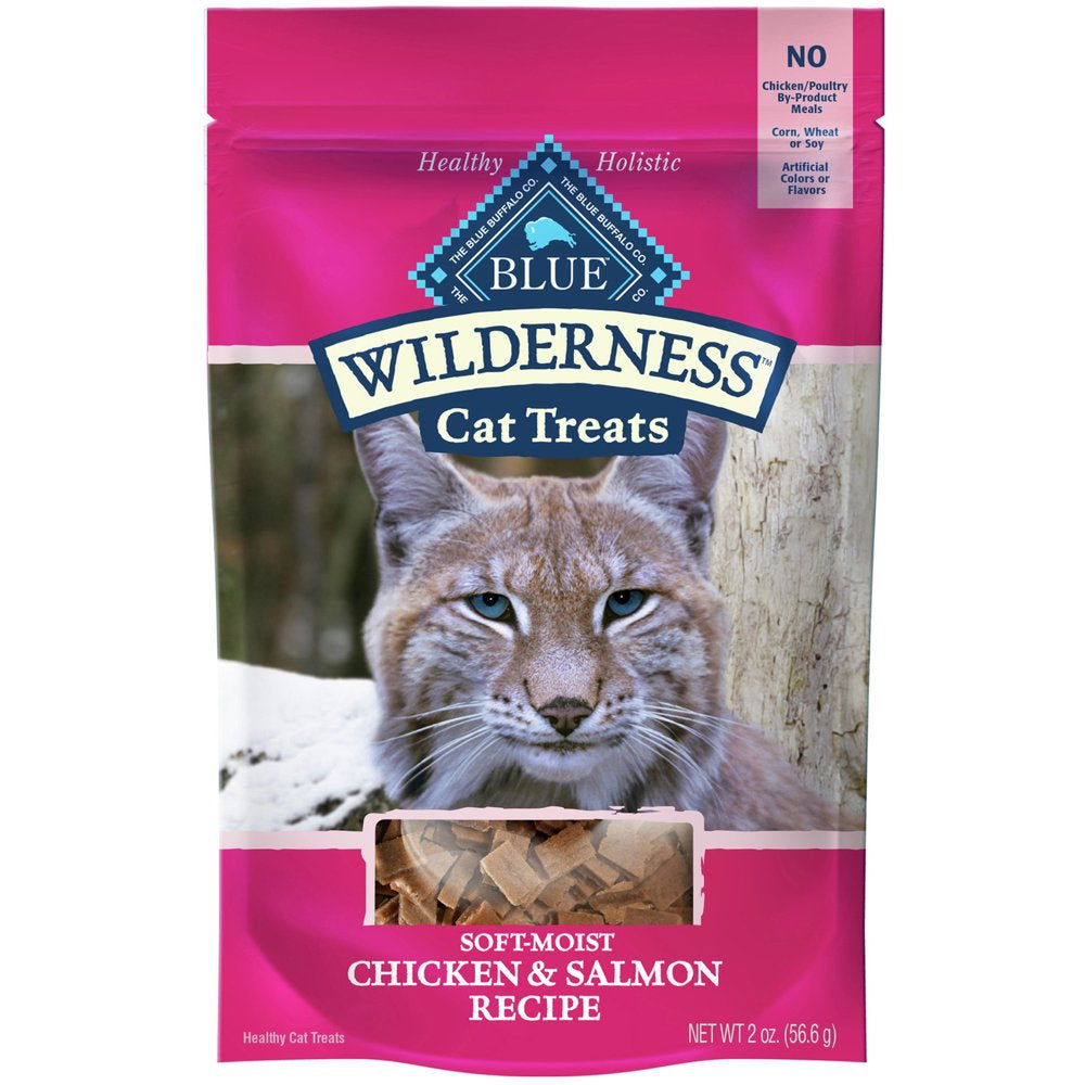 Blue Buffalo Wilderness Chicken & Salmon Flavor Soft Treats for Cats, Grain-Free, 2 Oz. Bag Animals & Pet Supplies > Pet Supplies > Cat Supplies > Cat Treats Blue Buffalo   