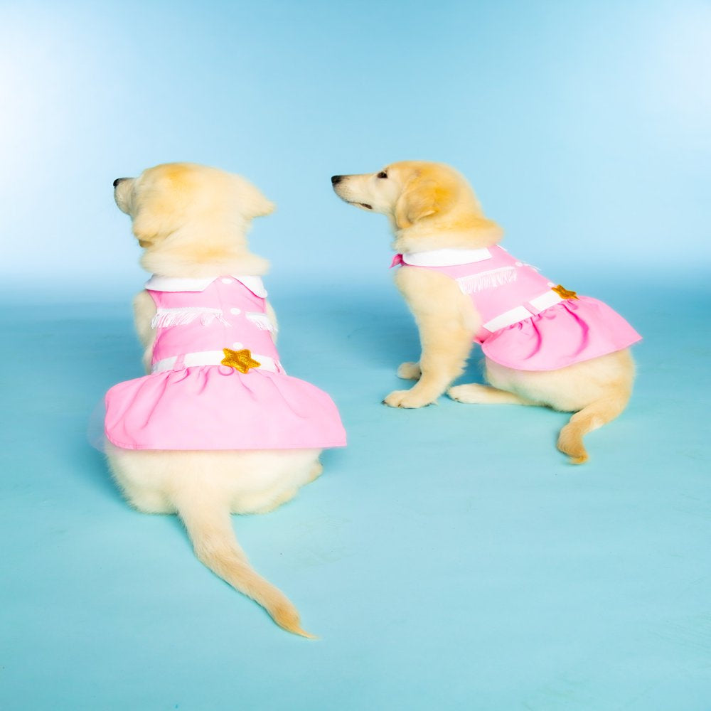 Doggy Parton, Dog Clothes, Cowgirl Collared Dog or Cat Dress, Pink, S Animals & Pet Supplies > Pet Supplies > Cat Supplies > Cat Apparel Mission Pets, Inc   