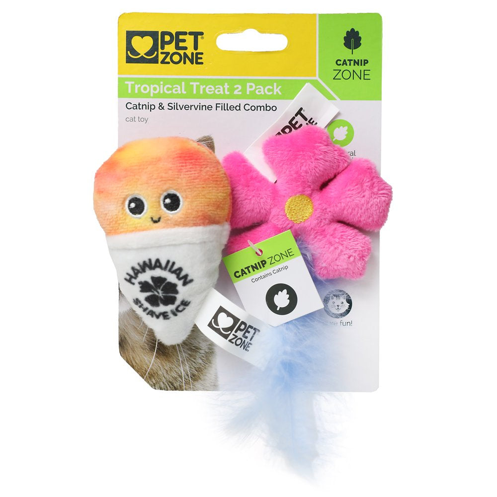 Pet Zone Hawaiian Vacay Plush Catnip Filled Cat Toys for Cats and Kittens, 2 Pack Animals & Pet Supplies > Pet Supplies > Cat Supplies > Cat Toys Our Pets   