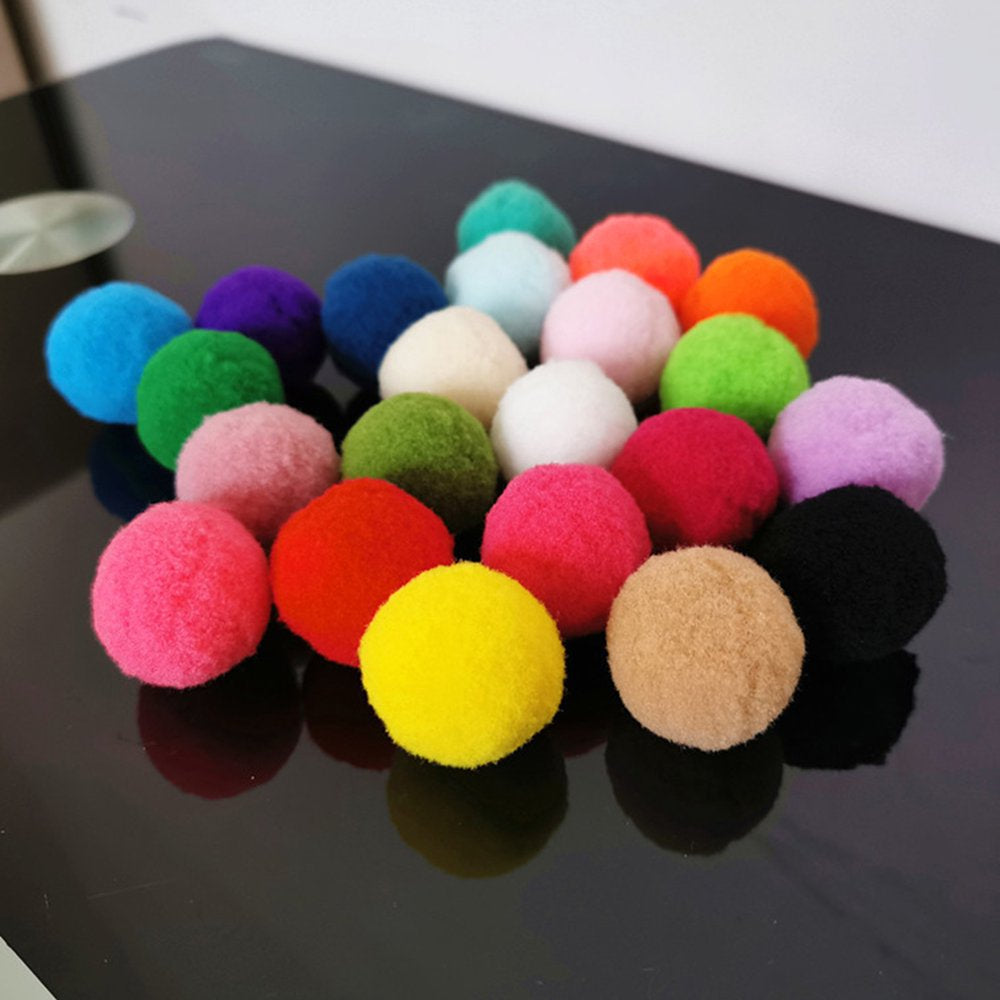 Besufy Pet Cats Toy 10/20/30 Pcs Cats Polyester Plush Balls Interactive Play Training Toy