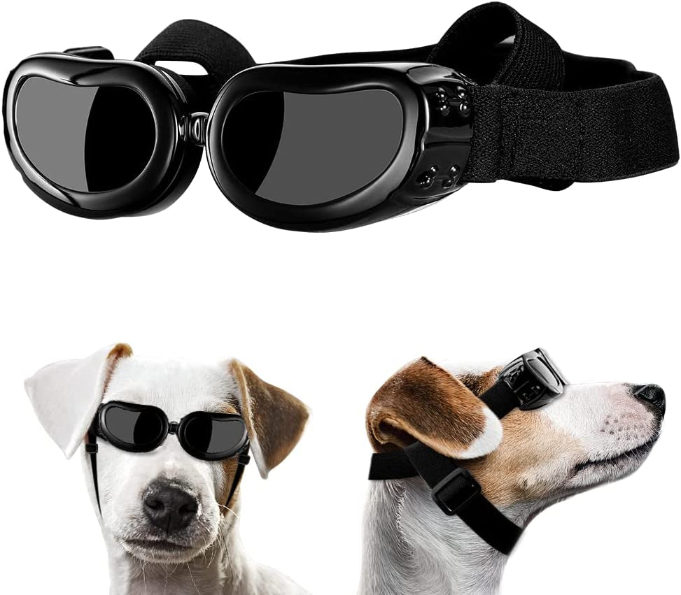 Small Dog Sunglasses Goggles, MAUMAPET UV Protection Goggles Eye Wear Protection with Adjustable Strap Waterproof Pet Sunglasses for Puppy Sun Glasses Dog Windproof Snowproof Anti-Fog Glasses Animals & Pet Supplies > Pet Supplies > Dog Supplies > Dog Apparel MAUMAPET   