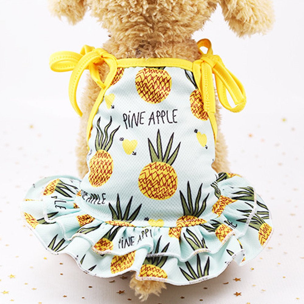 Shulemin Pineapple Pet Dog Cat Dress/Vest Summer Costume Apparel Couple Outfit,Xs Pet Dress Animals & Pet Supplies > Pet Supplies > Cat Supplies > Cat Apparel Shulemin   