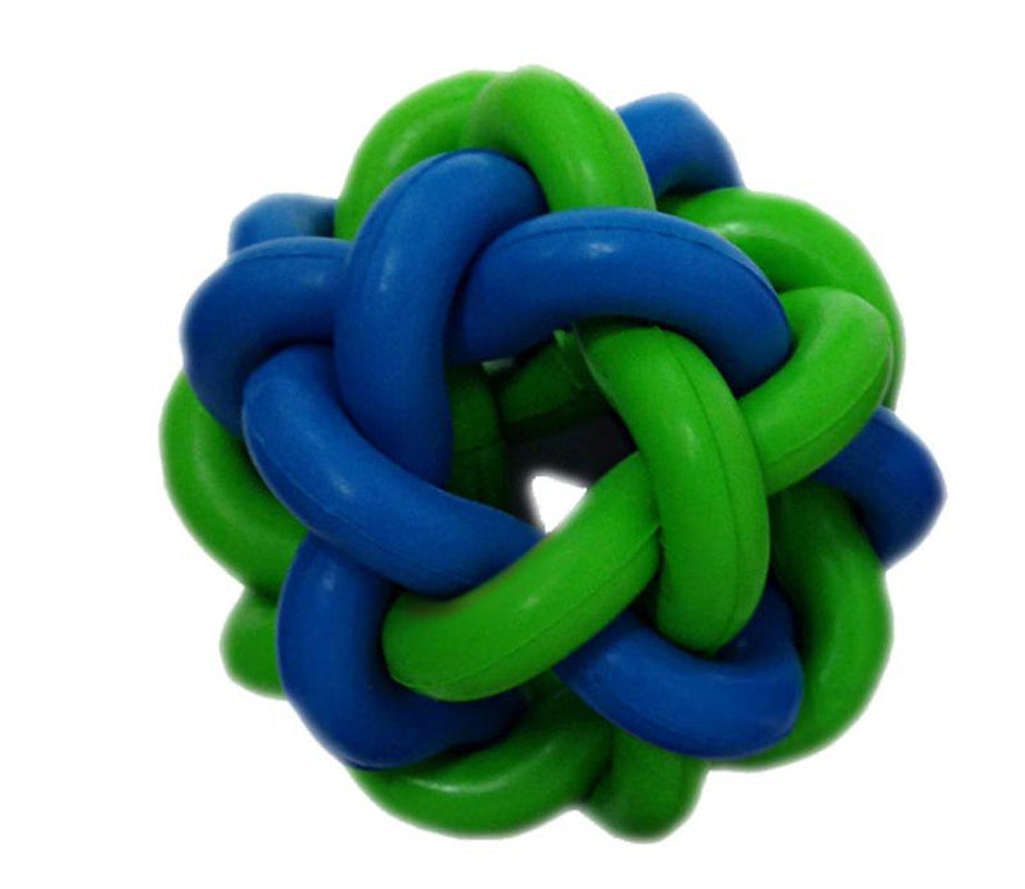 Multipet Nobbly Wobbly Interwoven Floating Ball Rubber Dog Fetch Toy, 4" Animals & Pet Supplies > Pet Supplies > Dog Supplies > Dog Toys Multipet International   