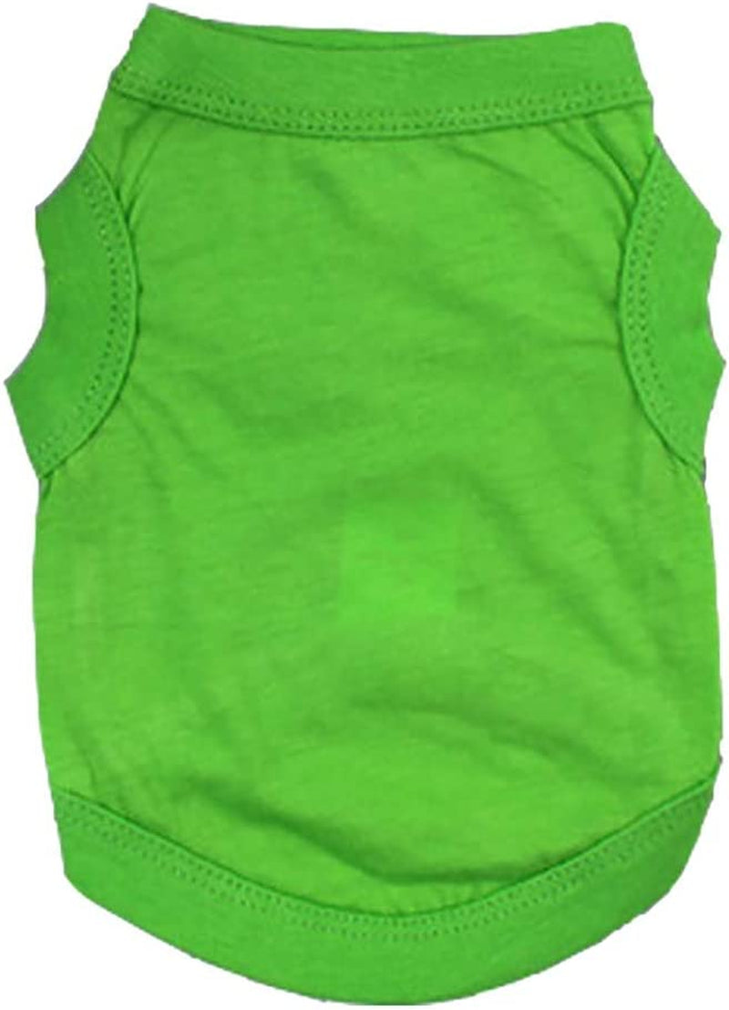 And Solid Vest Cat Dog Warm Pet Clothes Puppy Soft Pajamas Cat Apparel Stretchy Summer Shirts Doggy Tee Outfits Costume Vest Animal (X-Small, Green) Animals & Pet Supplies > Pet Supplies > Dog Supplies > Dog Apparel HonpraD Green Large 