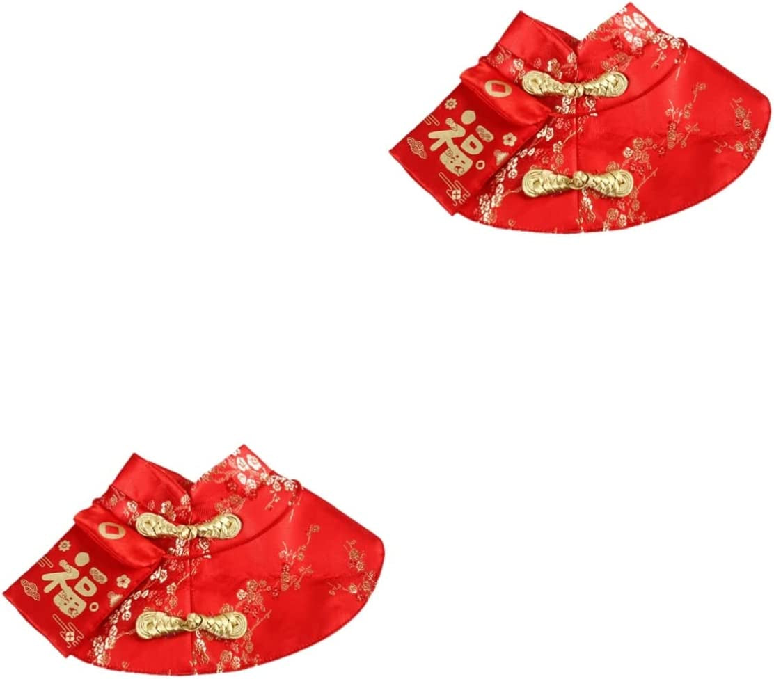 Balacoo 1Pc Joyous Year Clothes Dogs Envelope Coat L New Cosplay Dress Size Style Cloak Comfortable Costume Cape Decorative Pets Dynasty Chinese Small Delicate Red Pet up Cat Dog Animals & Pet Supplies > Pet Supplies > Dog Supplies > Dog Apparel Balacoo Redx2pcs 28.5*19cmx2pcs 