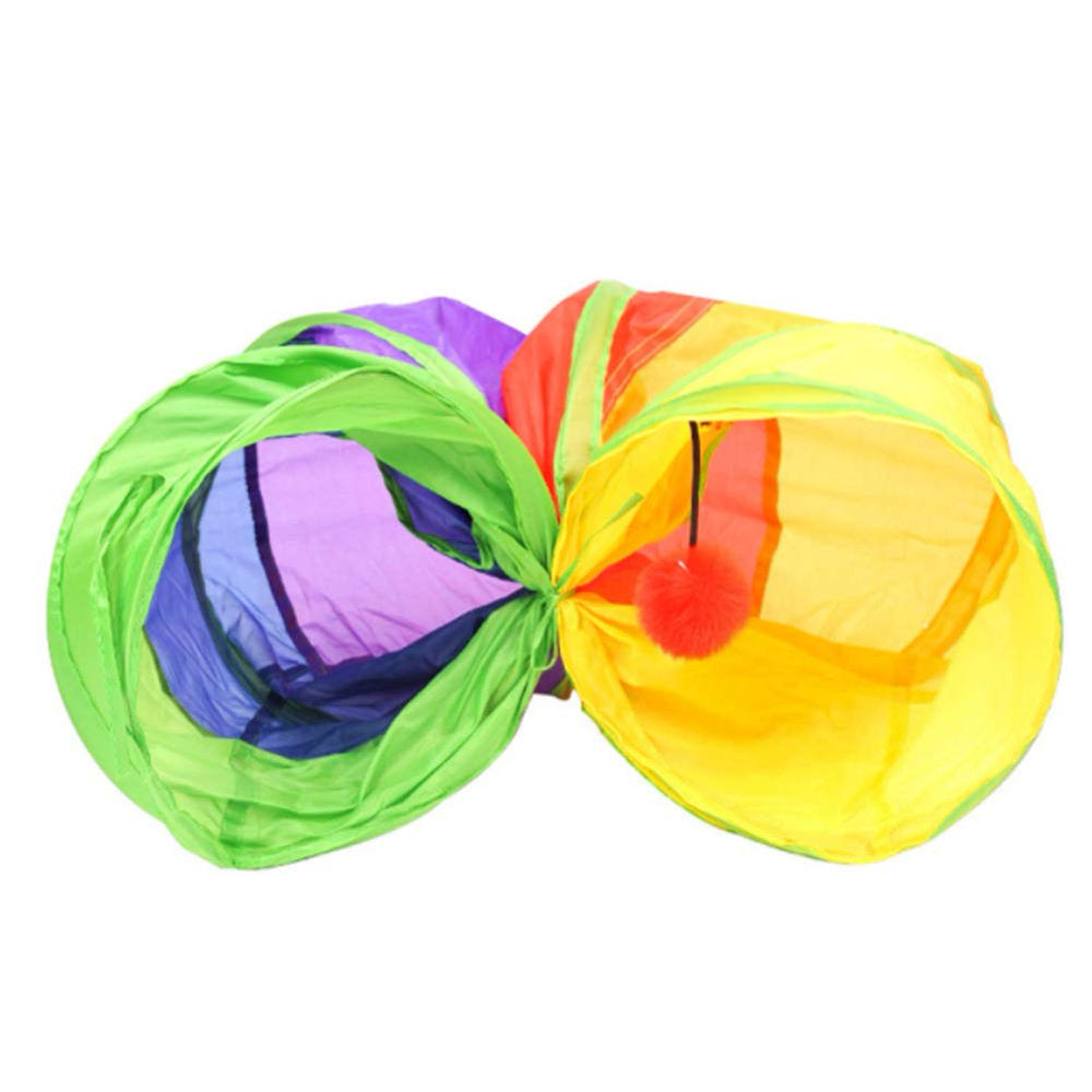 Cat Tunnel for Indoor Cats Interactive, Rabbit Tunnel Toys, Pet Toys Play Tunnels for Cats Kittens Rabbits Puppies Crinkle Collapsible Pop up Multiple Color 47" Animals & Pet Supplies > Pet Supplies > Cat Supplies > Cat Toys JINGPENG   