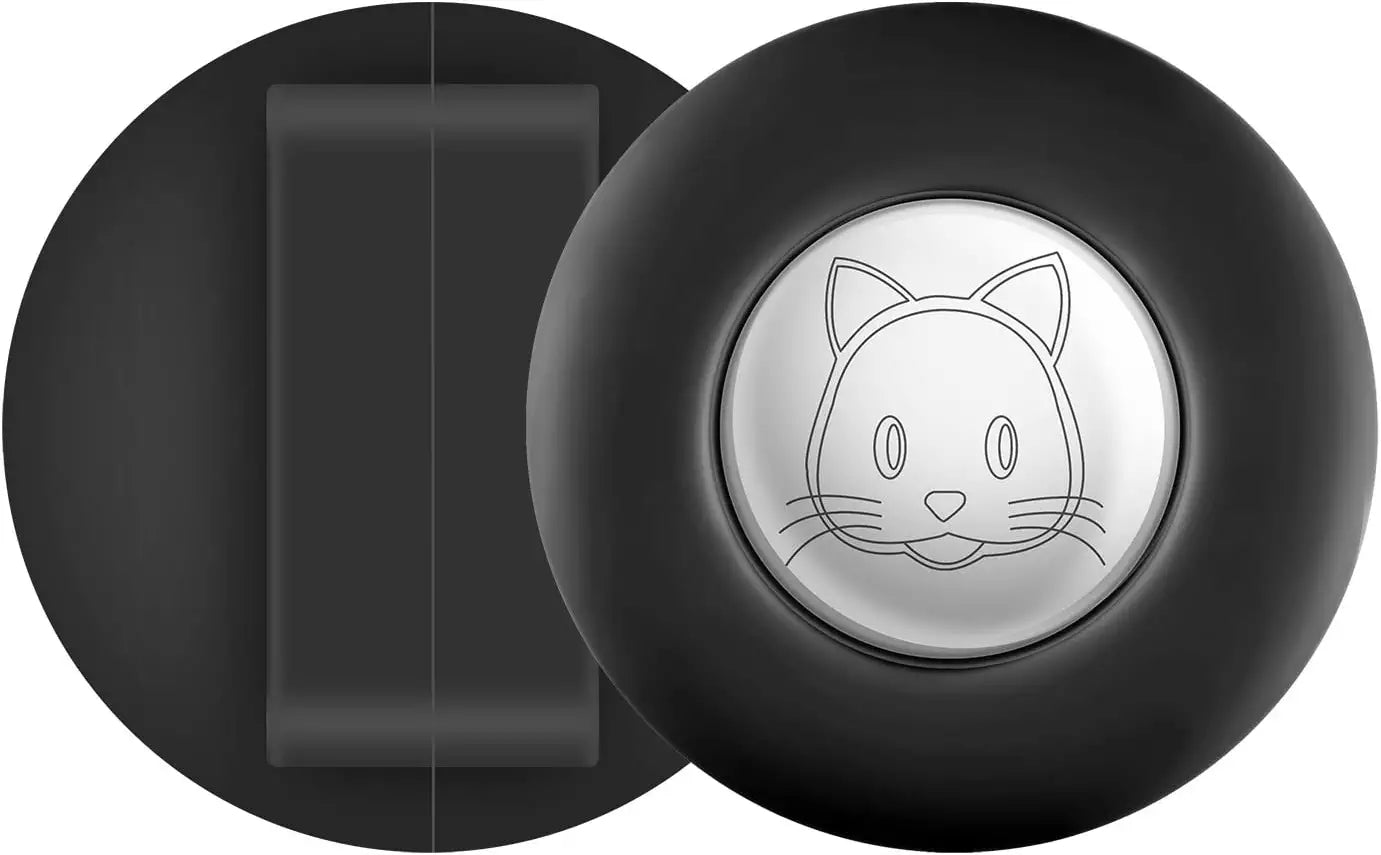 Airtag Cat Collar Holder(2Pack), Silicone Apple Air Tag Case Cover for Smaller than 0.8Inch Pet Collar Harness Loop Cibaabo Electronics > GPS Accessories > GPS Cases Cibaabo Black Black  
