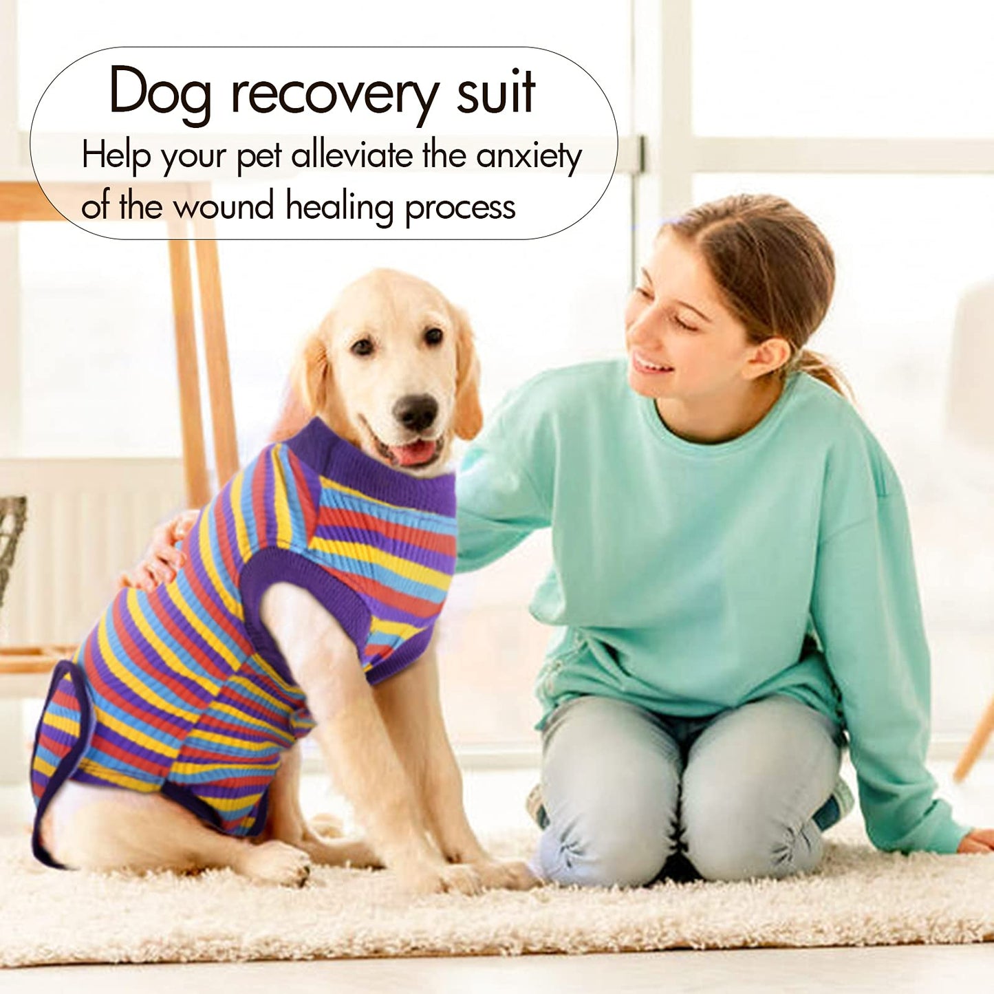 IDOMIK Dog Surgery Recovery Suit, Onesie after Surgery Breathable Abdominal Wound Skin Diseases Protector, Cone Collar Alternative, Anti-Licking Pet Surgical Recovery Snuggly Suit Animals & Pet Supplies > Pet Supplies > Dog Supplies > Dog Apparel IDOMIK   