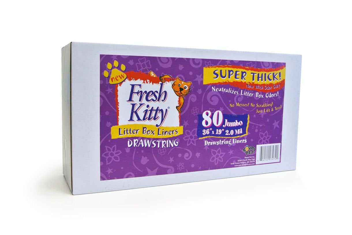 Fresh Kitty 80Ct Super Thick DS Litter Box Liners 36"X19" Animals & Pet Supplies > Pet Supplies > Cat Supplies > Cat Litter Box Liners Royal Pet, Inc.   