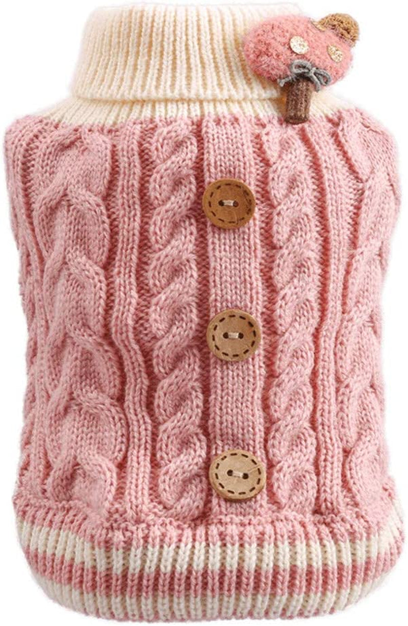 LOYY Dog Sweaters for Small Dogs Dog Knitting Crochet Sweater Autumn Winter Warm Cute Medium Large Dog Sweater Puppy Sweaters Girls Boys Animals & Pet Supplies > Pet Supplies > Dog Supplies > Dog Apparel LOYY   