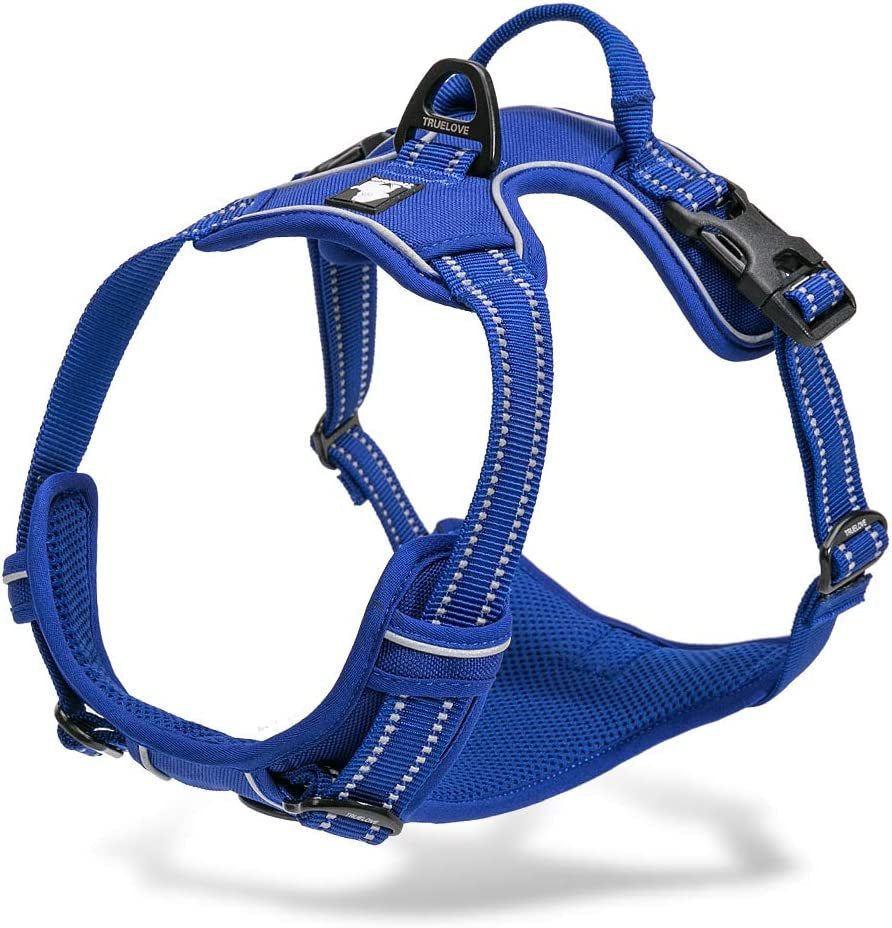 Tineer Reflective Nylon Large Pet Dog Harness 3M Reflective Vest with Handle All Weather Dog Service Padded Adjustable Safety Vehicular Leads for Dogs Pet (XS, Purple) Animals & Pet Supplies > Pet Supplies > Dog Supplies > Dog Apparel Tineer Blue XS 