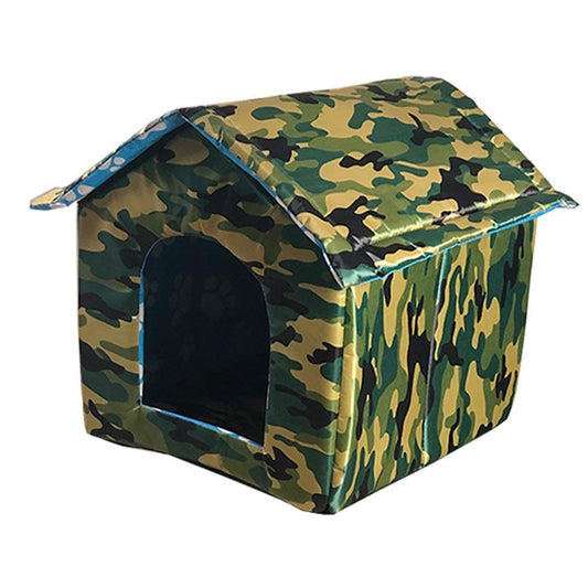 ABEDOE Waterproof Cat House Pet House Dog House Pet Nest Shelter for Small Pet Animals & Pet Supplies > Pet Supplies > Dog Supplies > Dog Houses ABEDOE Camouflage Green  