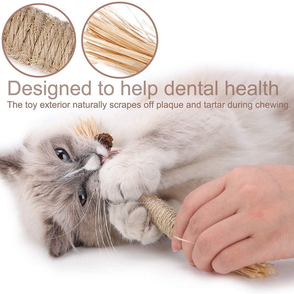 Abenow 2PCS Cat Toys Kitten Teething Chew Toys Natural Chew Sticks for Pet Teeth Cleaning Animals & Pet Supplies > Pet Supplies > Cat Supplies > Cat Toys Abenow   