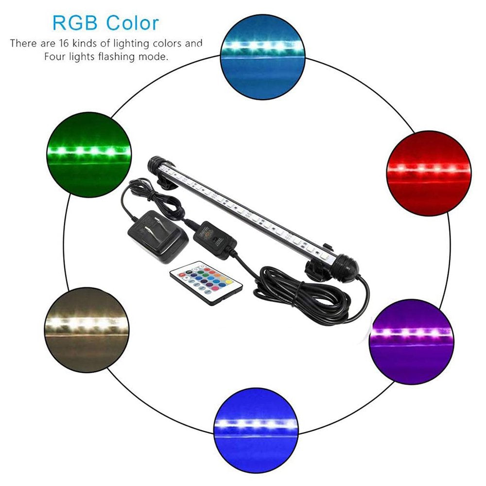 Submersible LED Aquarium Lights, Aquarium Lights with Timed Automatic On/Off, LED Strips for Fish Tanks, Animals & Pet Supplies > Pet Supplies > Fish Supplies > Aquarium Lighting Foeses   