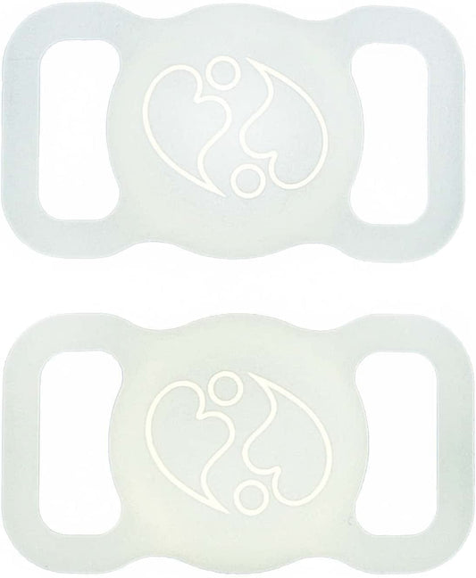 Abiwares Apple Airtag Case for Pets 2Pk Glow in the Dark Apple Airtag Case - Airtag Case for Collars, Backpacks, Luggage Anything with a Strap - GPS Tracker Case - Dogs Cats Pets Tracker Holder Electronics > GPS Accessories > GPS Cases AbiWares   