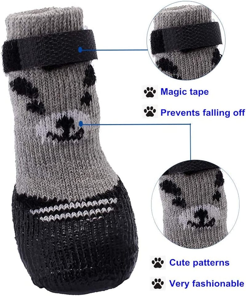 Ablepet Dog Boots Waterproof Shoes Breathable Socks, with Anti-Slip Sole and Adjustable Magic Tape All Weather Protect Paws Only Fit for Small Dog(4Pcs)(Black, XS) Animals & Pet Supplies > Pet Supplies > Dog Supplies > Dog Apparel AblePet   