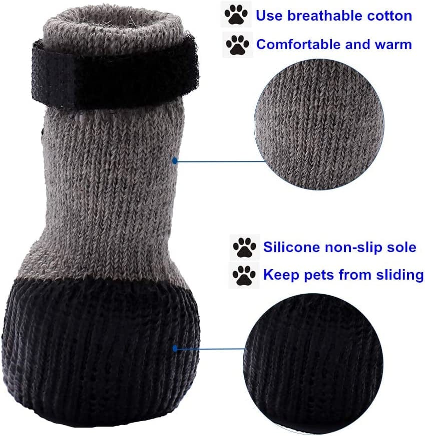 Ablepet Dog Boots Waterproof Shoes Breathable Socks, with Anti-Slip Sole and Adjustable Magic Tape All Weather Protect Paws Only Fit for Small Dog(4Pcs)(Black, XS) Animals & Pet Supplies > Pet Supplies > Dog Supplies > Dog Apparel AblePet   
