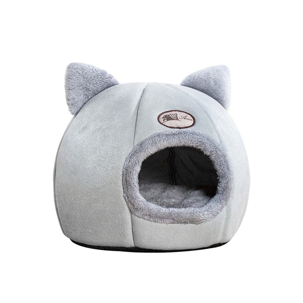 Abody Pet Tent Cave Bed for Cats/Small Dogs Self-Warming 2-In-1 Cat Tent/ Bed/Cat Hut with Removable Washable Cushion, Comfortable Pet Sleeping Bed Animals & Pet Supplies > Pet Supplies > Cat Supplies > Cat Beds Abody M Grey 