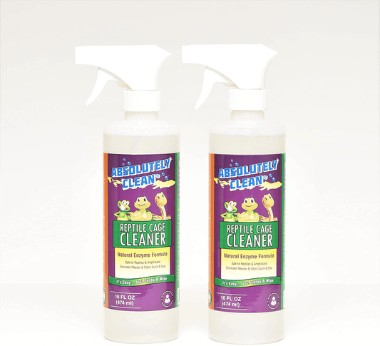 Absolutely Clean Amazing Reptile & Amphibian Terrarium Cleaner and Deodorizer - Just Spray/Wipe - Safely & Easily Removes Reptile & Amphibian Messes - USA Made Animals & Pet Supplies > Pet Supplies > Reptile & Amphibian Supplies > Reptile & Amphibian Habitats Absolutely Clean 16oz Spray Bottle 2pack - Save 20%  