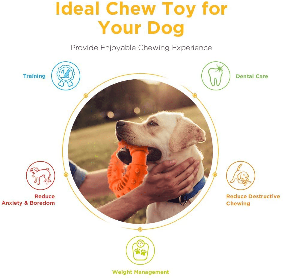 ABTOR Ultra Durable Dog Chew Toys - Toughest Natural Rubber - Texture Nub Dog Toys for All Aggressive Chewers Large Dogs Puppy Teething Chew Toys- Fun to Chew, Dental Care, Training, Teething Animals & Pet Supplies > Pet Supplies > Dog Supplies > Dog Toys ABTOR   