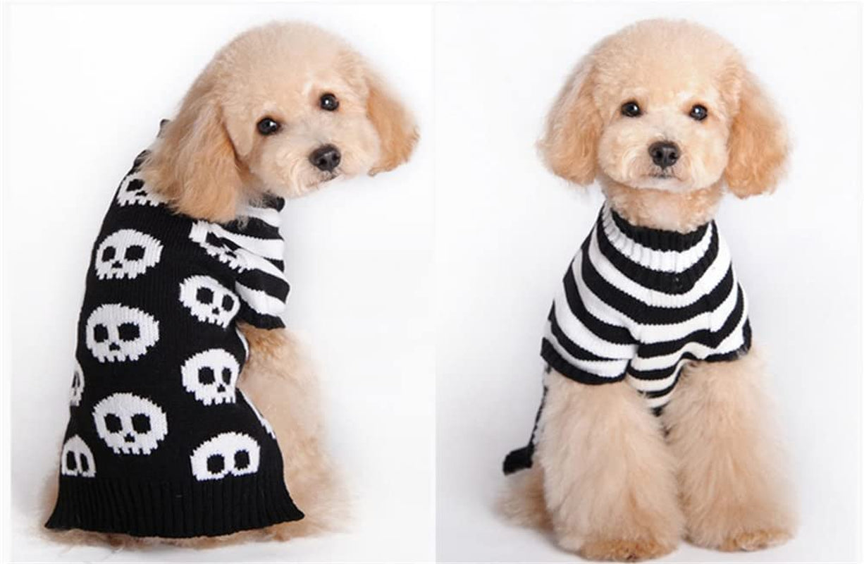 NACOCO Pet Sweaters Skeleton Sweater the Cat Dog Clothes Pet Clothing Little Puppy Dog Sweaters (Medium) Animals & Pet Supplies > Pet Supplies > Dog Supplies > Dog Apparel NACOCO   