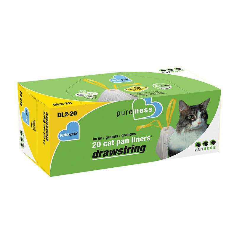 Van Ness, Cat Litter Box Liners with Drawstring, Large, 20 Count Animals & Pet Supplies > Pet Supplies > Cat Supplies > Cat Litter Box Liners Van Ness Plastic Molding CO   