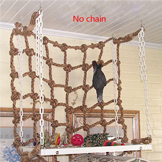 Parrot Bird Cage Toy Game Hanging Rope Climbing Net with Buckles Swing Ladder Parakeet Budgie Macaw Play Gym Toys Animals & Pet Supplies > Pet Supplies > Bird Supplies > Bird Gyms & Playstands RVXlRDN   
