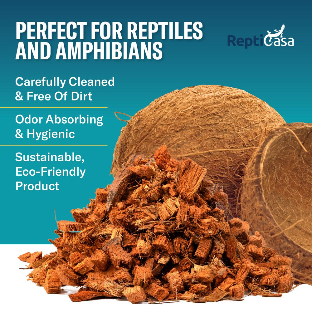 Repticasa Organic Coconut Chips Substrate Clean & Ready to Use for Reptiles, Snake, Tortoise, and Amphibian, Natural Fiber Free Husks, Clean Breeding and Bedding Flooring, Odor Absorbing – 10.6 Quarts Animals & Pet Supplies > Pet Supplies > Fish Supplies > Aquarium Gravel & Substrates ReptiCasa   