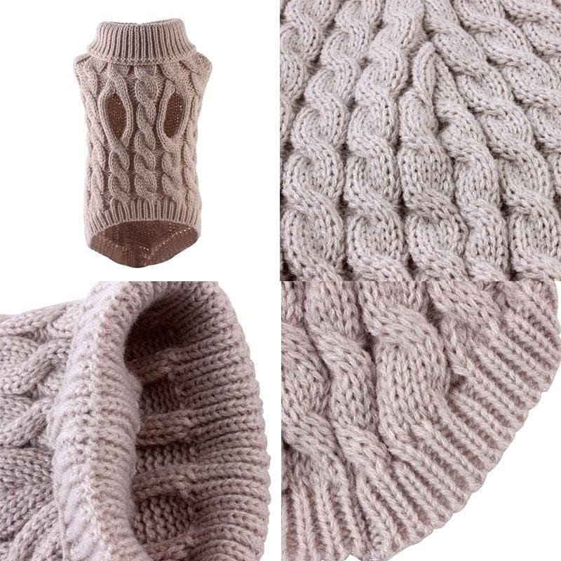 SXNBH Warm Dog Sweater Winter Clothing Turtleneck Knitted Pet Cat Puppy Clothes Costume for Outfit Sweaters Vest (Color : E, Size : Large) Animals & Pet Supplies > Pet Supplies > Dog Supplies > Dog Apparel chuju   