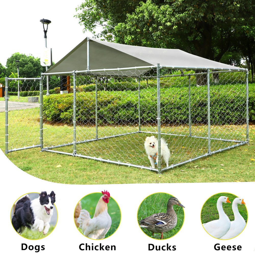 Haverchair 90"X90"X45" Large Outdoor Kennel Heavy Duty Dog Cage with Waterproof Cover Animals & Pet Supplies > Pet Supplies > Dog Supplies > Dog Kennels & Runs Haverchair   