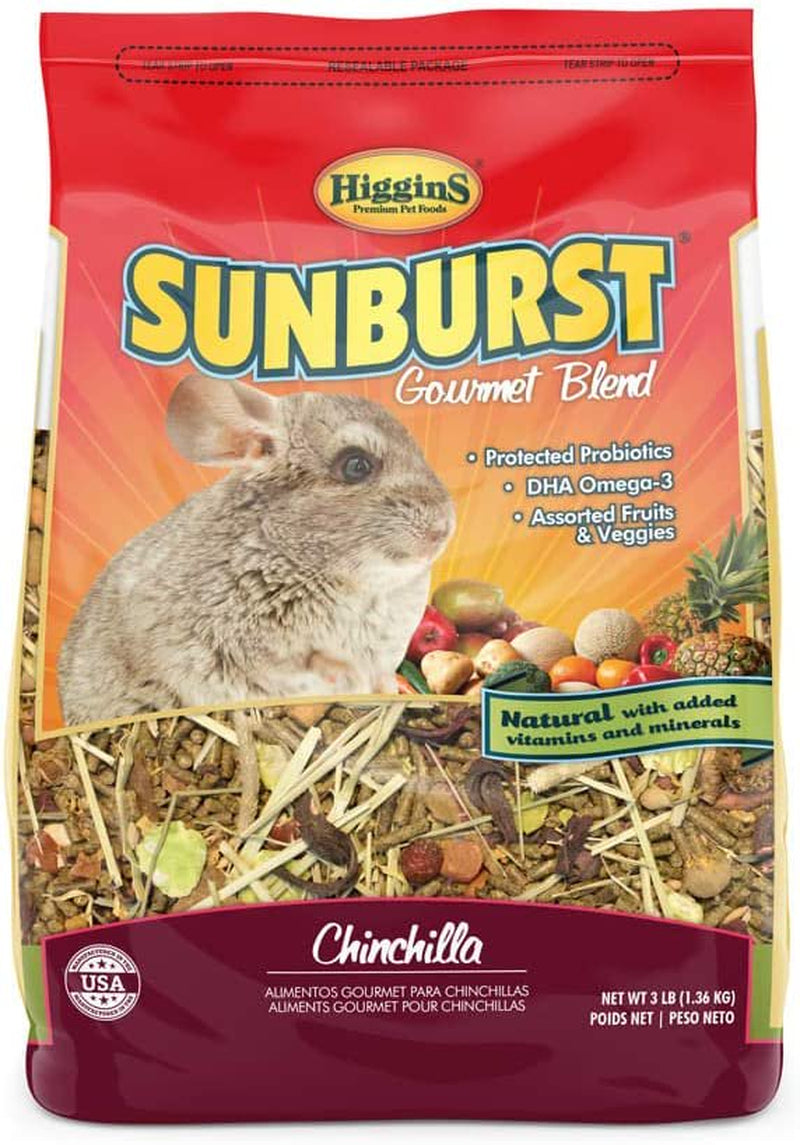 Higgins 466034 Sunburst Gourmet Chinchilla Food Mix 3 Lb (1 Pack), One Size Animals & Pet Supplies > Pet Supplies > Small Animal Supplies > Small Animal Food Higgins Premium Pet Foods   