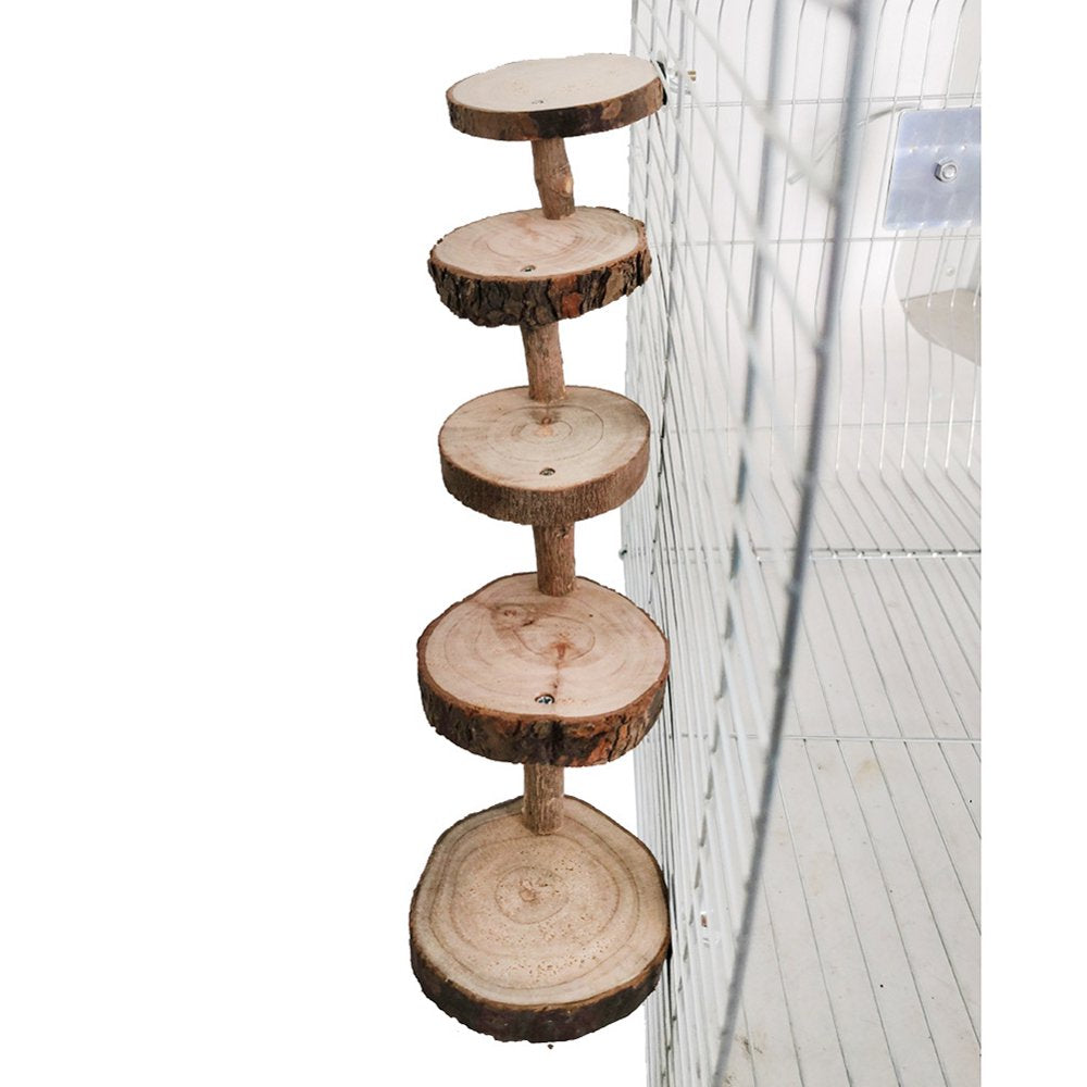 SPRING PARK Mini Parrot Hamster Climbing Ladder Stairs Birds Exercise Perches Stand Wood Platform Animals & Pet Supplies > Pet Supplies > Bird Supplies > Bird Ladders & Perches SPRING PARK   