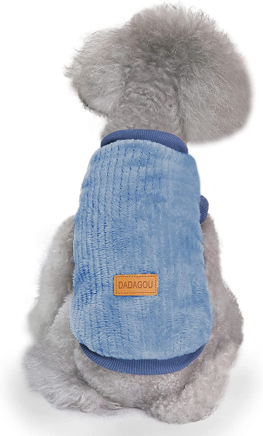 YAODHAOD Dog Clothes Pet Plush Pullover Dog Sweater Soft Thickening Warm Pup Dogs Shirt Winter Puppy Sweater for Dogs Cats (X-Large, Apricot) Animals & Pet Supplies > Pet Supplies > Dog Supplies > Dog Apparel YAODHAOD Blue X-Large 