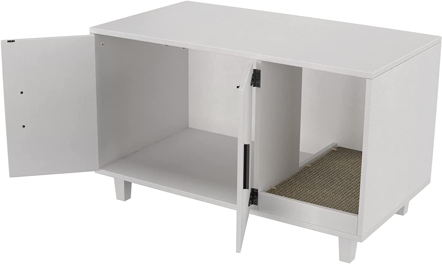GDLF Pet Crate Cat Washroom Hidden Litter Box Enclosure as Table Nightstand with Scratch Pad,Stackable Animals & Pet Supplies > Pet Supplies > Cat Supplies > Cat Furniture GDLF   