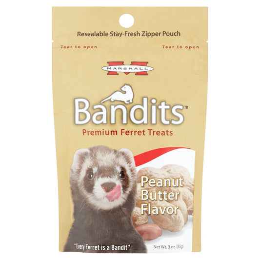 Marshall Pet Products Premium Bandit Treat for Ferrets, Peanut Butter Flavored Ferret Treats, 3 Oz Animals & Pet Supplies > Pet Supplies > Small Animal Supplies > Small Animal Food MARSHALL PET PRODUCTS   