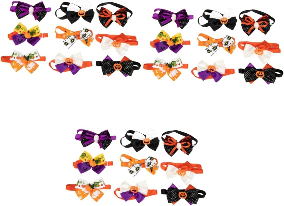 Balacoo 9Pcs Pet Bow Tie Puppies Collars Cat Collars Bell Small Dog Collar Decorative Dog Collar Cat Bowtie Collar Pet Bow Collar Pet Neck Tie Collar , Felt Cloth Variety Props Animals & Pet Supplies > Pet Supplies > Dog Supplies > Dog Apparel Balacoo Assorted Colorx3pcs 25x5cmx3pcs 