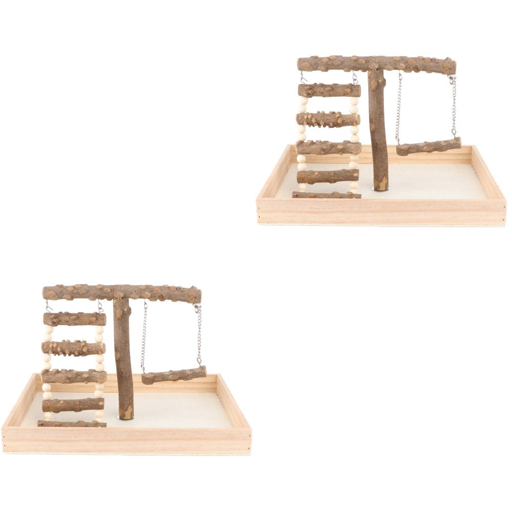 Frcolor Bird Parrot Toys Wood Perch Cage Stand Ladder Play Gym Gym Hanging Playstand Perch Perches Parrots Paw Grinding Stick Animals & Pet Supplies > Pet Supplies > Bird Supplies > Bird Ladders & Perches FRCOLOR   