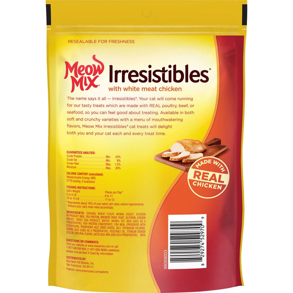 Meow Mix Irresistibles Cat Treats - Soft with White Meat Chicken, 12-Ounce Bag Animals & Pet Supplies > Pet Supplies > Cat Supplies > Cat Treats The J.M. Smucker Company   