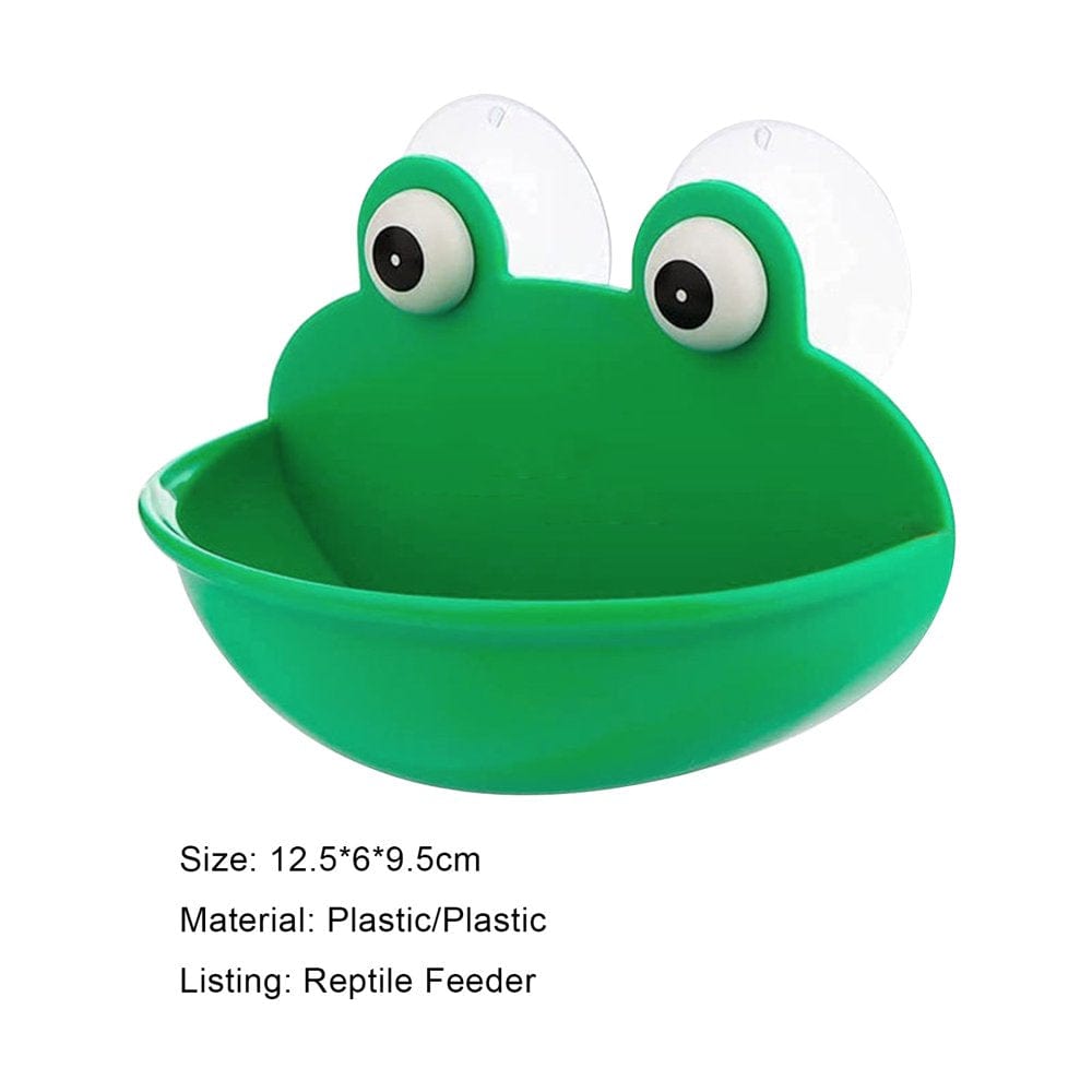 Accieey Reptile Feeder with Suction Cup Pet Landscaping Plastic Frog Tortoise Amphibian Rest Living Container Pet Supplies Animals & Pet Supplies > Pet Supplies > Reptile & Amphibian Supplies > Reptile & Amphibian Food Accieey   