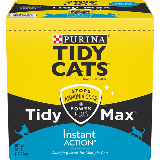 Purina Tidy Cats Clumping Cat Litter, Tidy Max Instant Action Multi Cat Litter, 38 Lb. Box Animals & Pet Supplies > Pet Supplies > Cat Supplies > Cat Litter Nestlé Purina PetCare Company   
